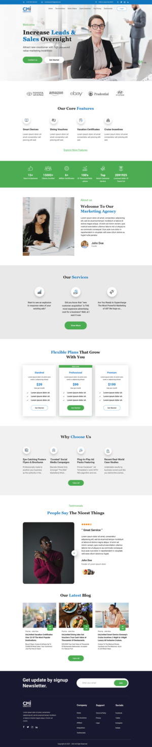 Web Design by prabir 3 for Shane | Design #26205872