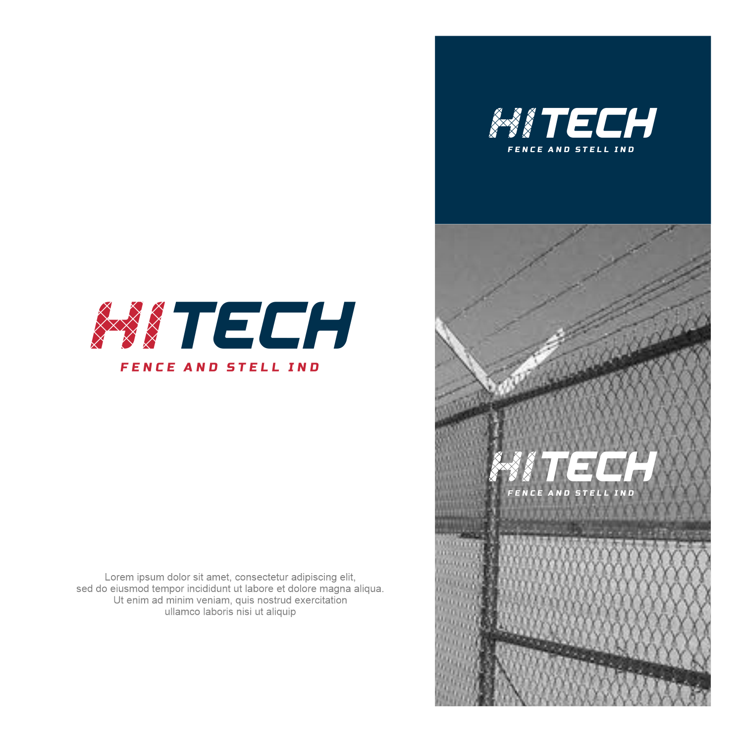 Logo Design by ThiagoB for hitech fence and steel ind. | Design #26196873