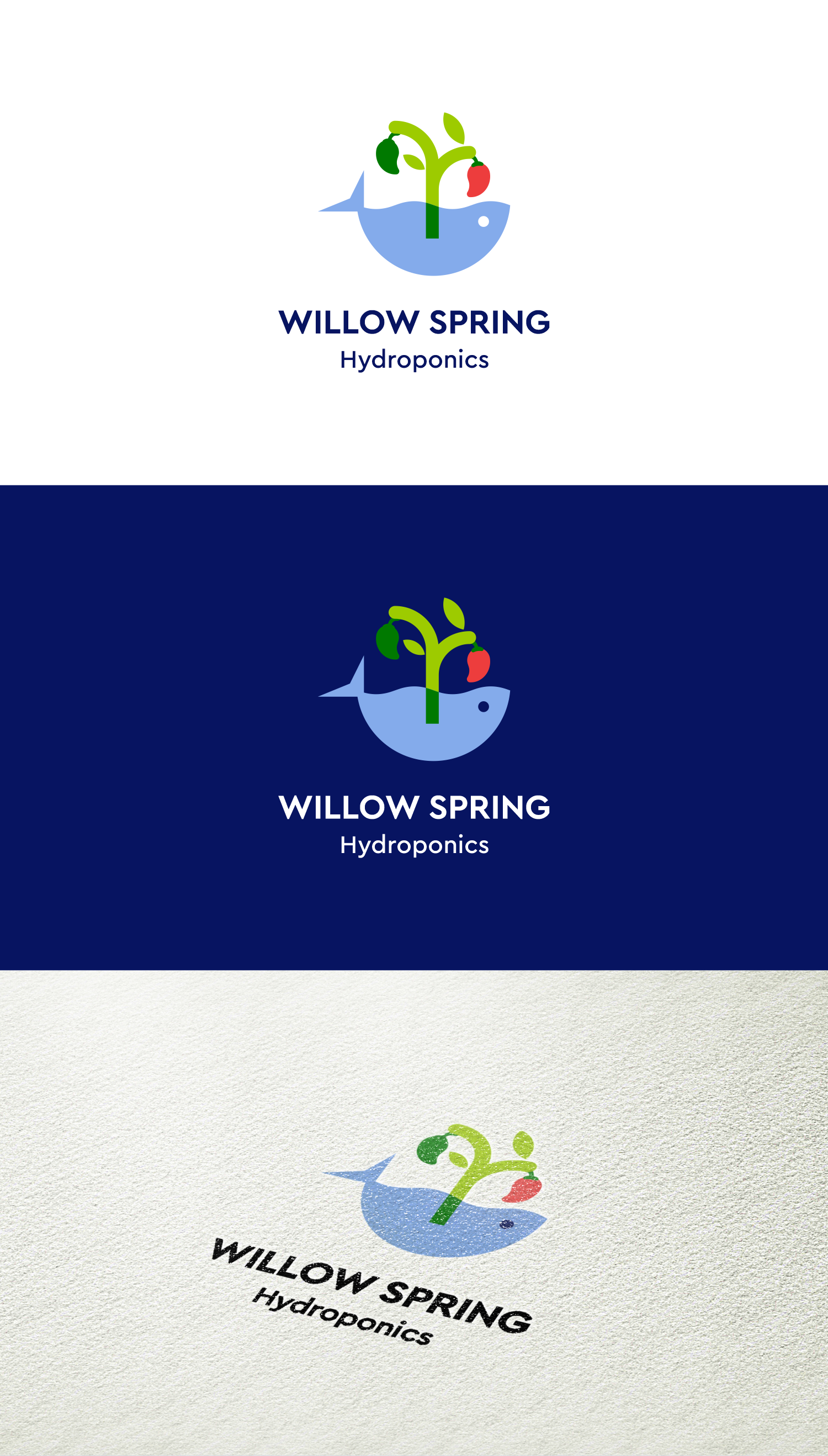 Logo Design by Omee for Willow spring hydroponics | Design #26199100