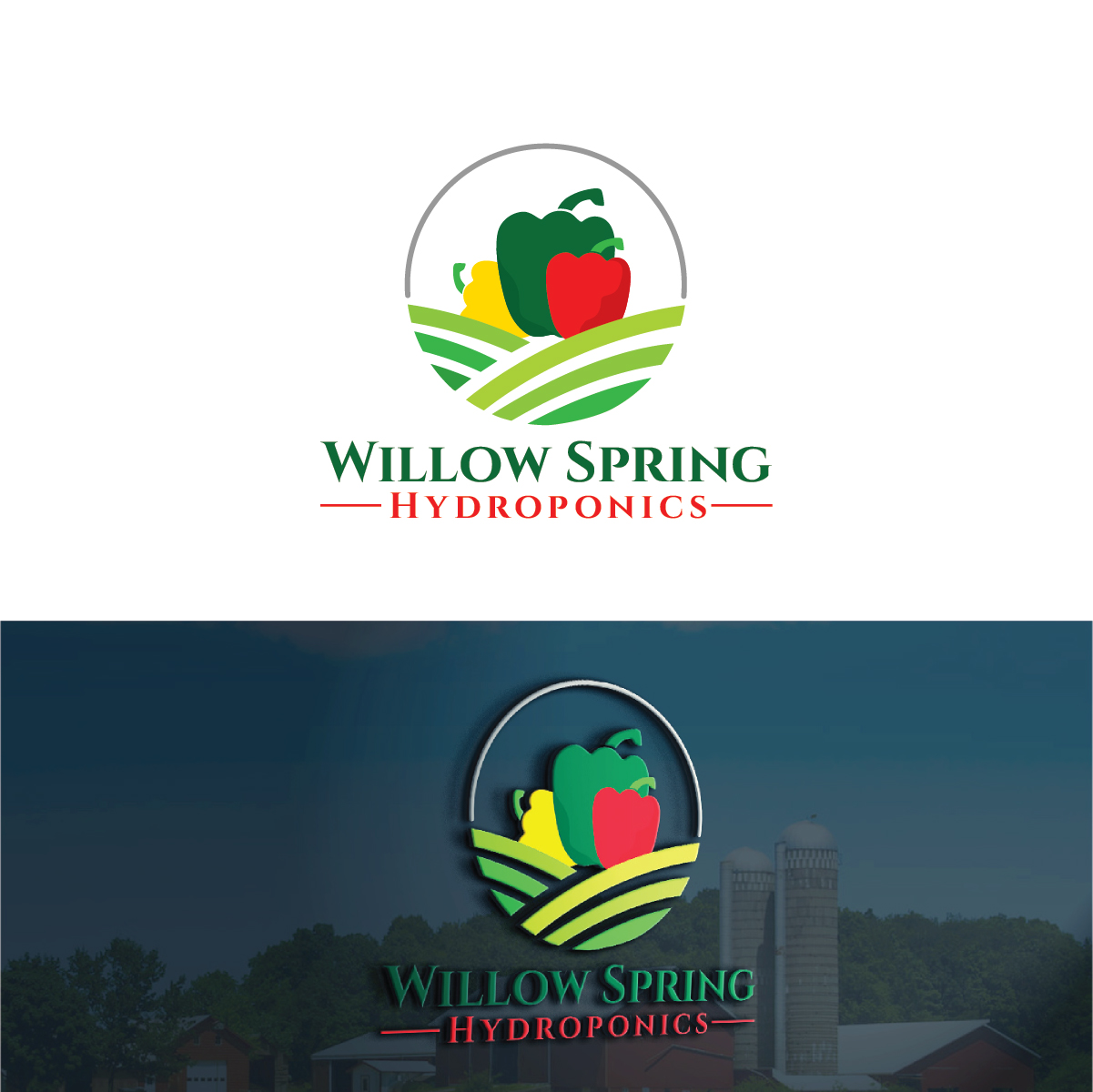 Logo Design by Deziners Zone for Willow spring hydroponics | Design #26199238