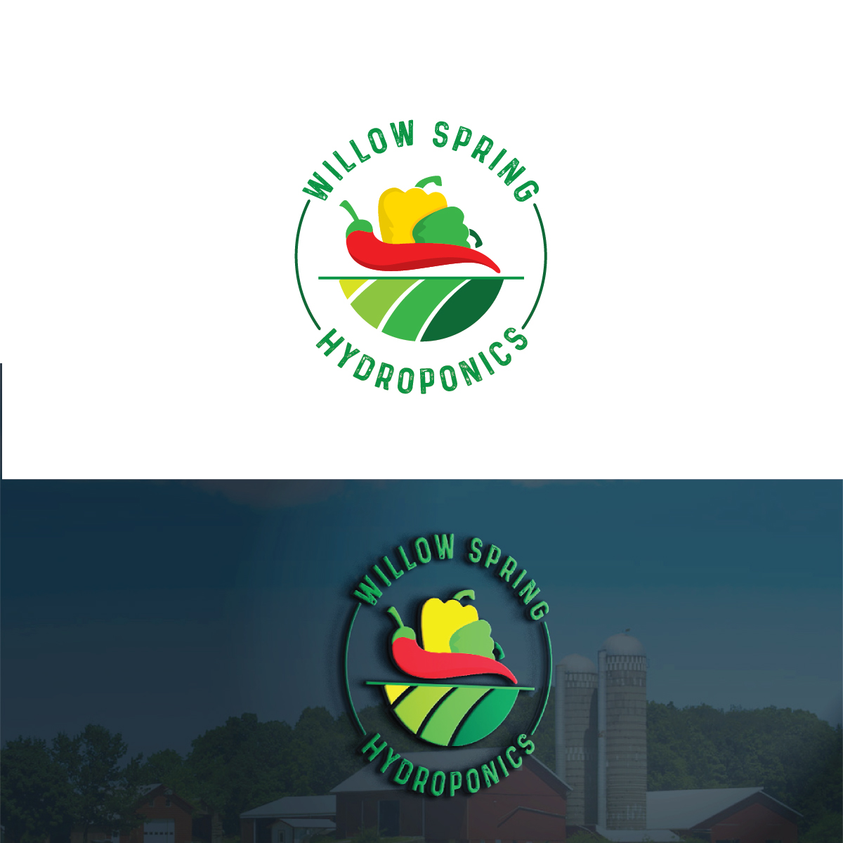 Logo Design by Deziners Zone for Willow spring hydroponics | Design #26199239