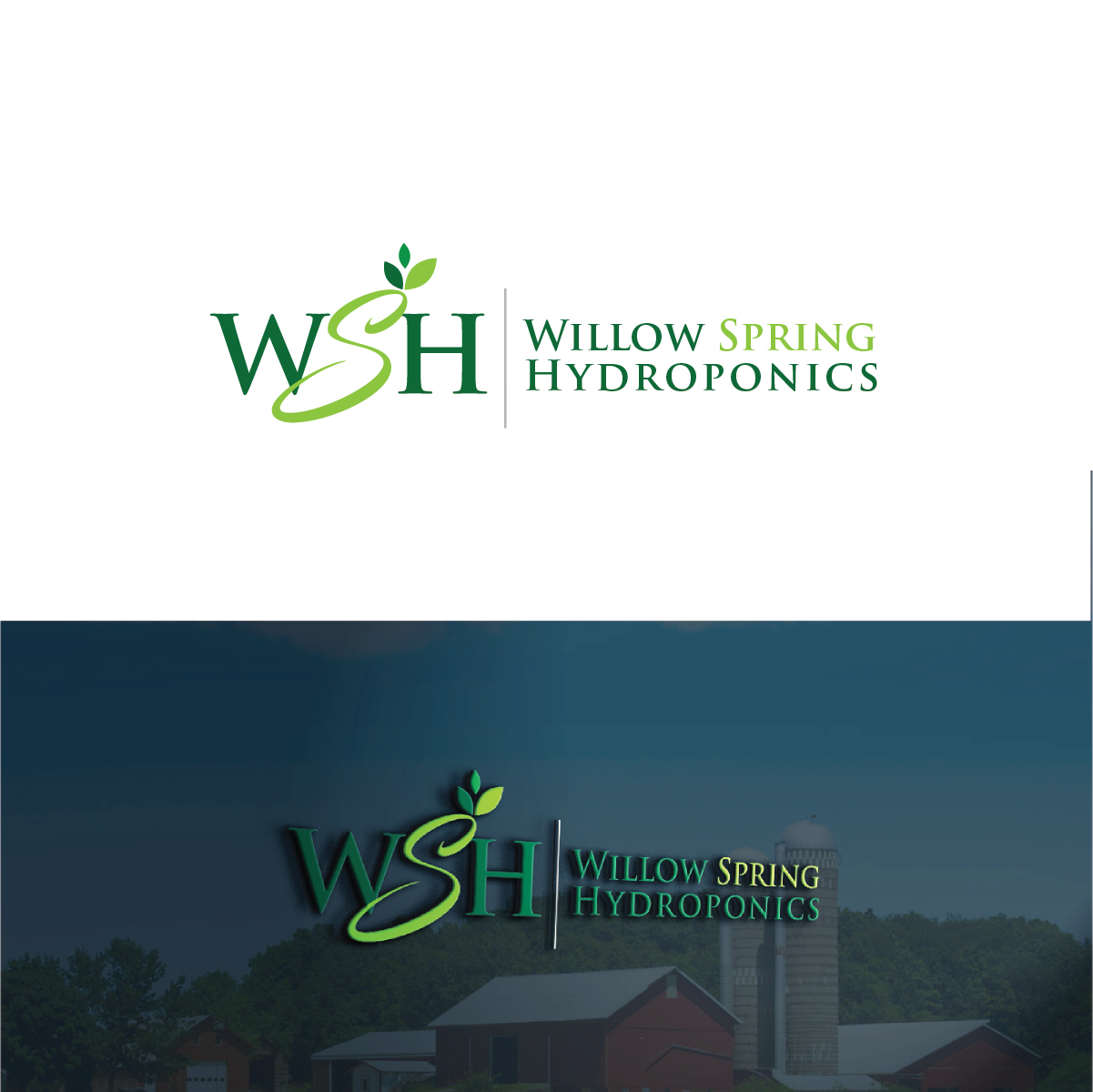 Logo Design by Deziners Zone for Willow spring hydroponics | Design #26199240