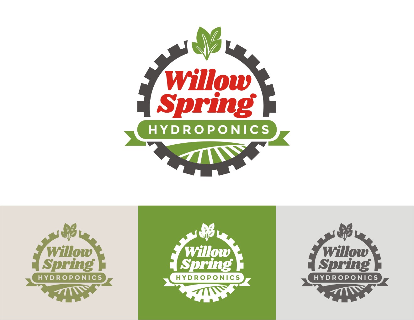 Logo Design by LIZZY LO for Willow spring hydroponics | Design #26196727