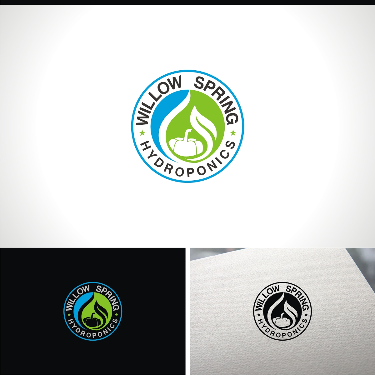 Diseño de Logo por e-graphics para Willow spring hydroponics | Diseño #26208442