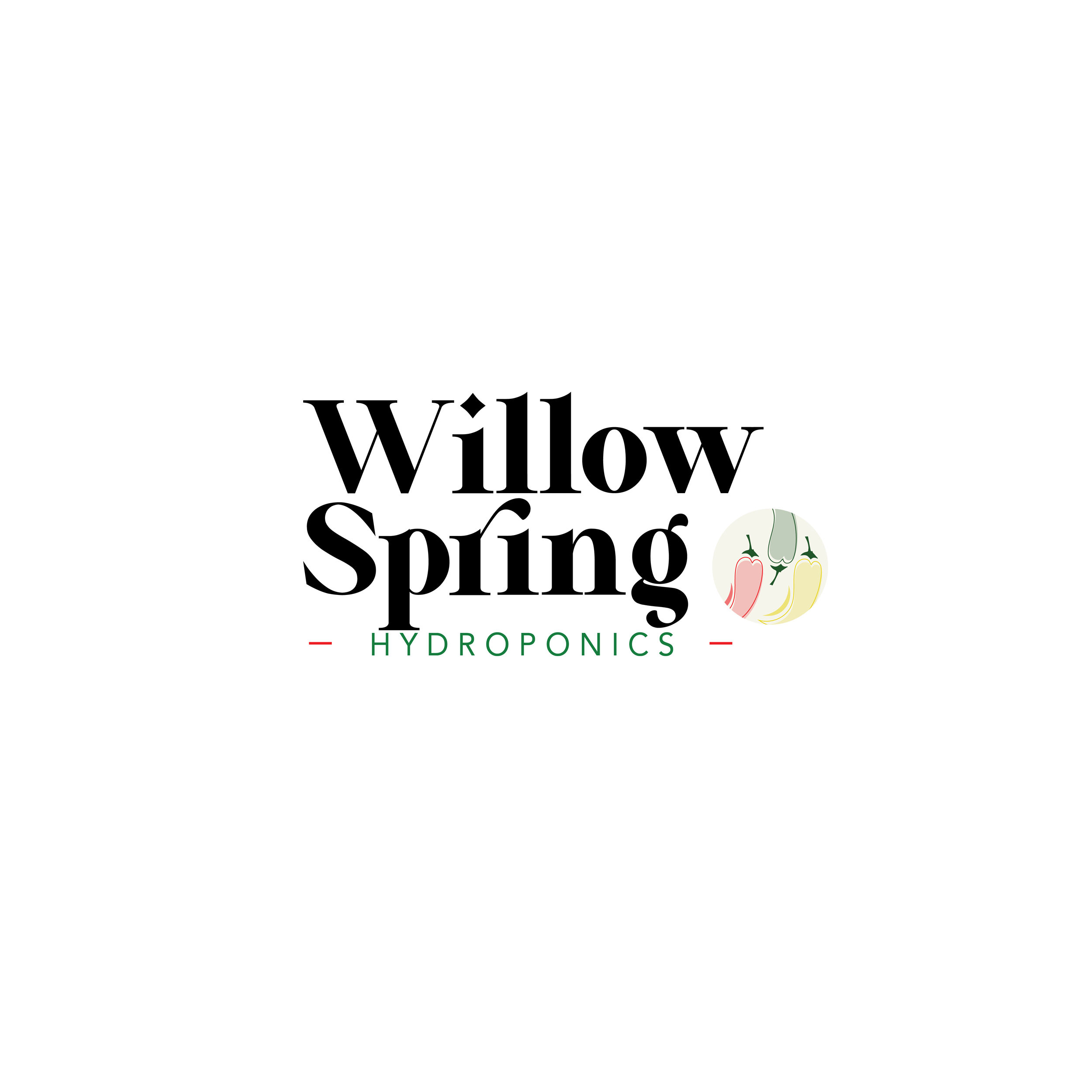 Logo Design by zaria. for Willow spring hydroponics | Design #26202518