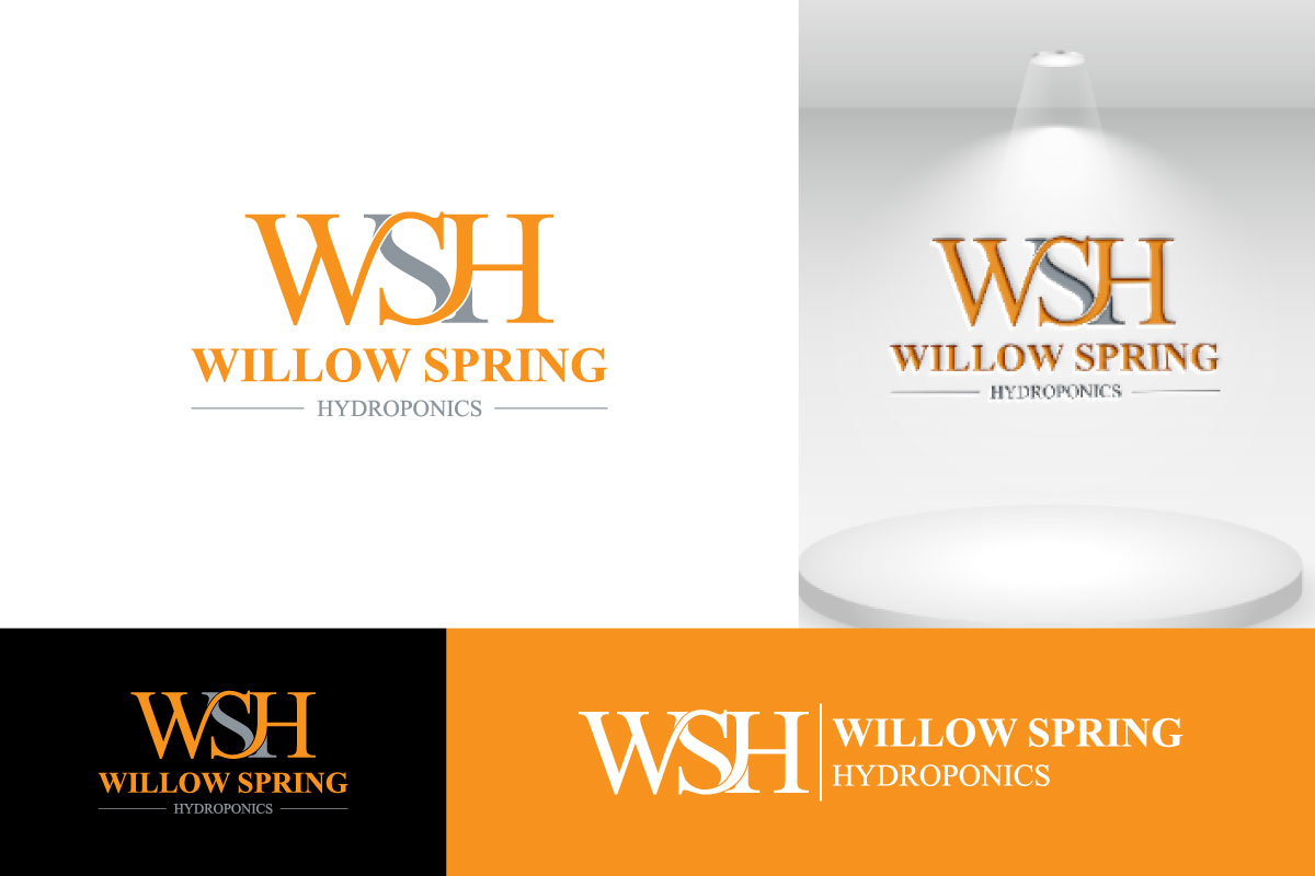 Logo Design by Hridoy Mizi 2 for Willow spring hydroponics | Design #26199465