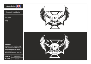 Death From Above Motorcycle Decal | Grafik-Design von nvisiondesign.co.uk