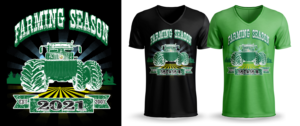 Tractor Seeding Design Shirt Agriculture | T-shirt Design by Al Pech