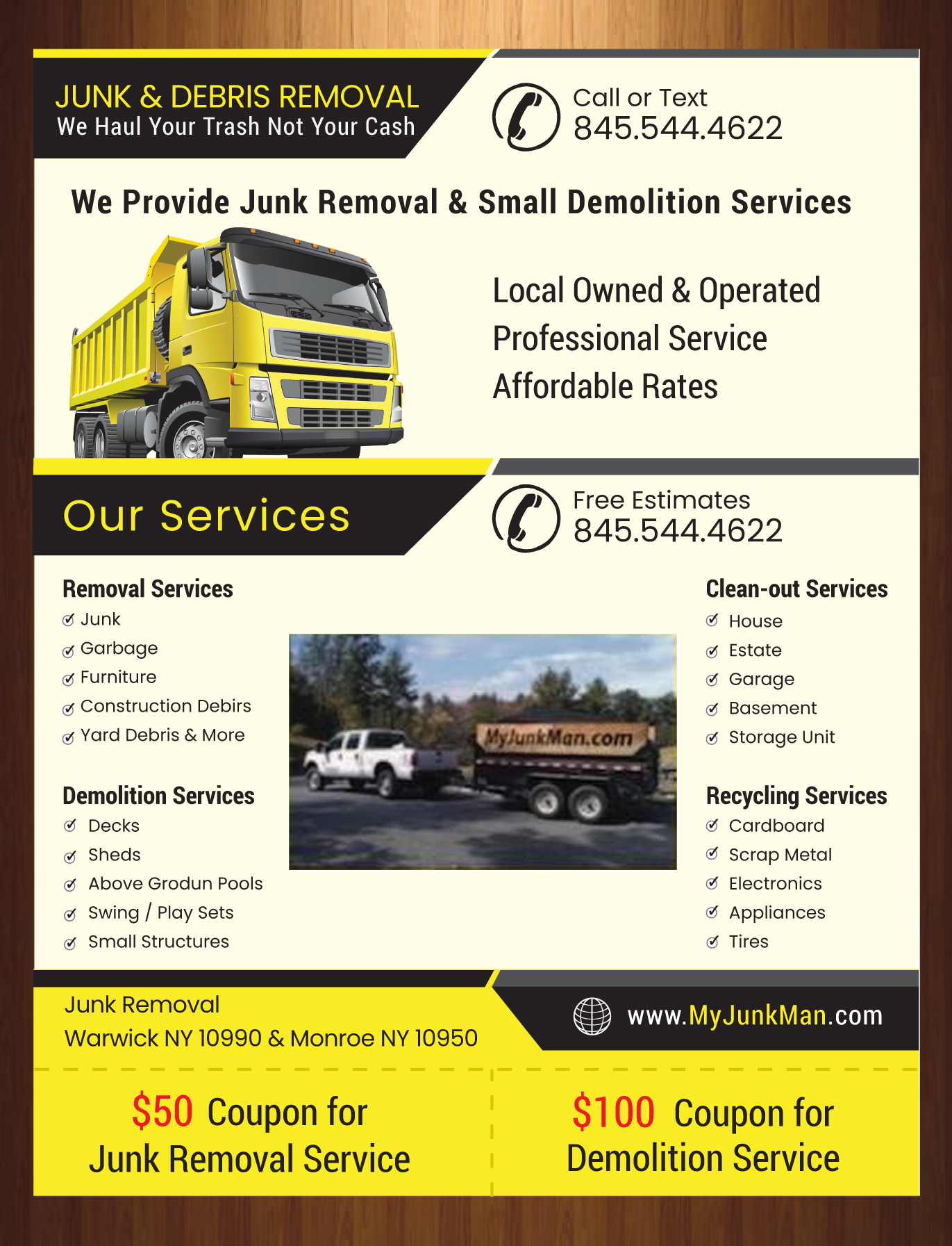 Flyer-Design von harmi_199 für  Hercules junk removal and demolition | Design #26196069