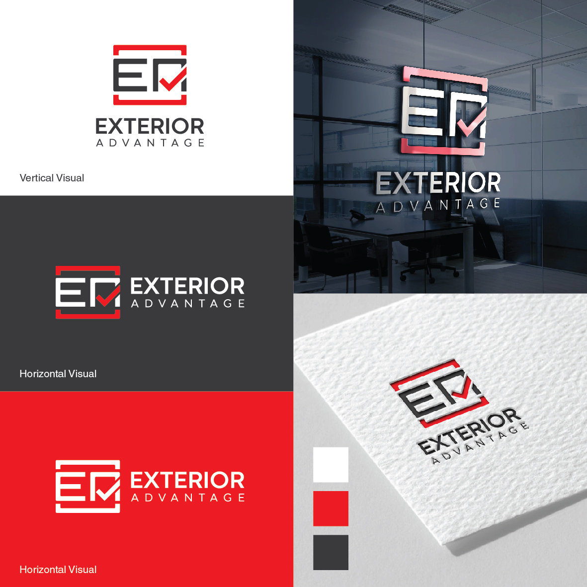 Logo Design by Lee @ LoleepopDesign for exterior advantage | Design #26198773