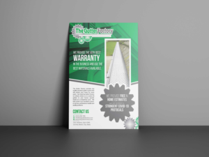 Create a flyer that will catch your eye and make you want to call us for BOARING seamless Gutters  | Flyer Design by Shumaila Kiran