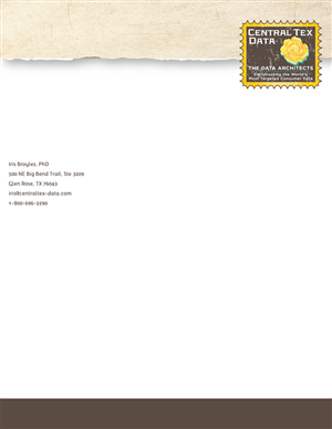 Letterhead Design by Kburks for Centraltex Data | Design: #3087721