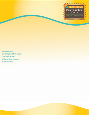 Letterhead Design by Kburks for Centraltex Data | Design: #3100033