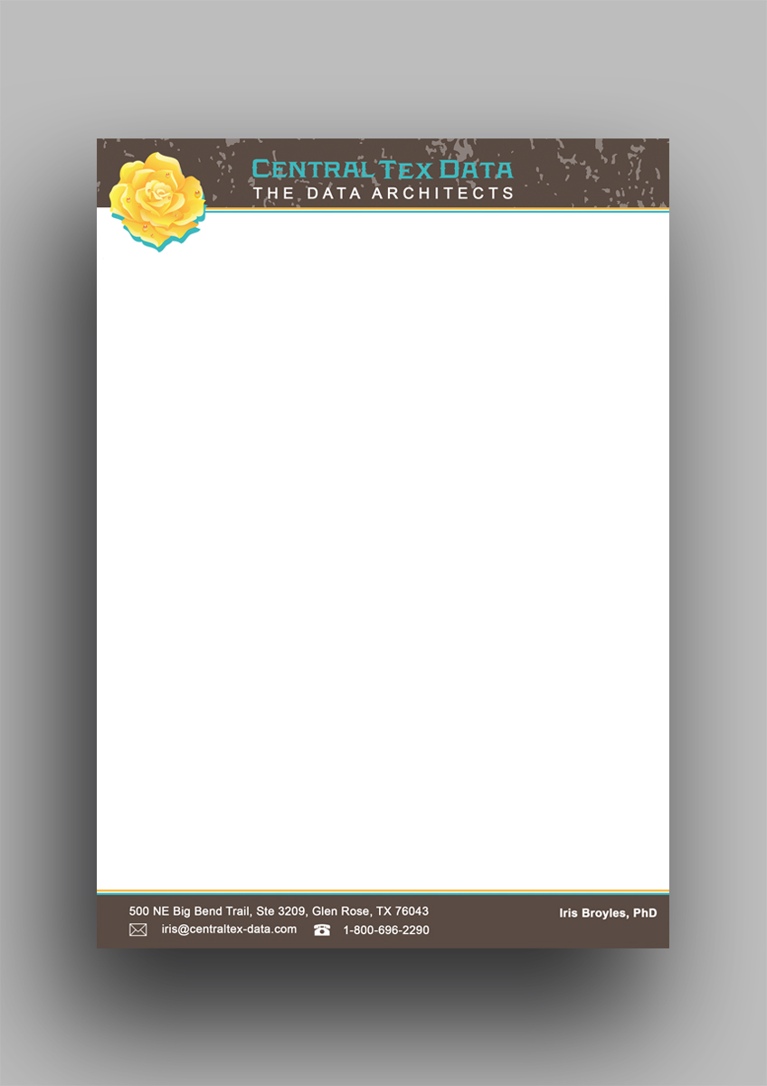 Letterhead Design by Armin Shohrati for Centraltex Data | Design #3081088