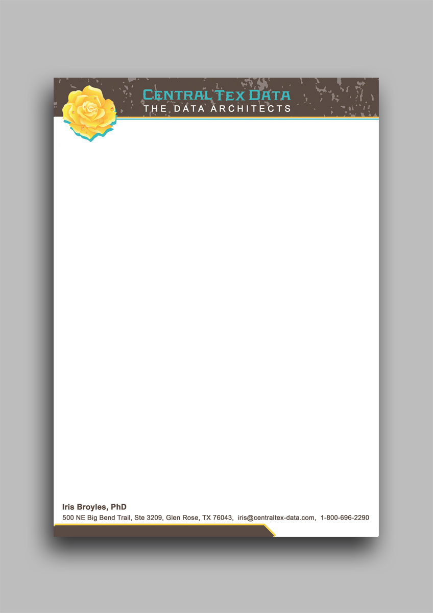 Letterhead Design by Armin Shohrati for Centraltex Data | Design #3081090
