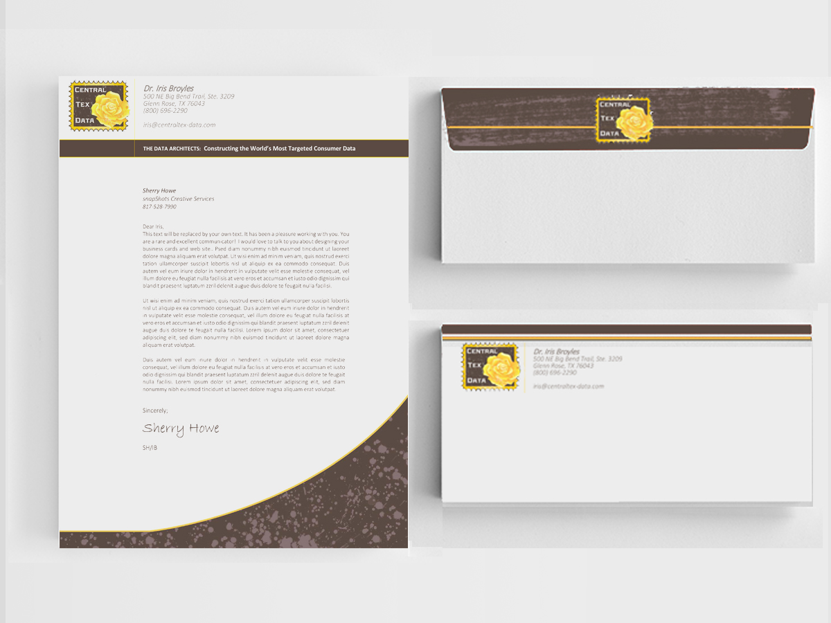 Letterhead Design by Create SnapShots for Centraltex Data | Design: #3106440