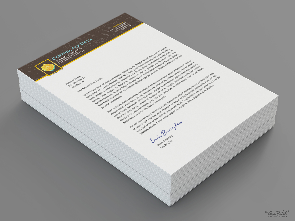 Letterhead Design by ABGraphicDesign for Centraltex Data | Design #3100141