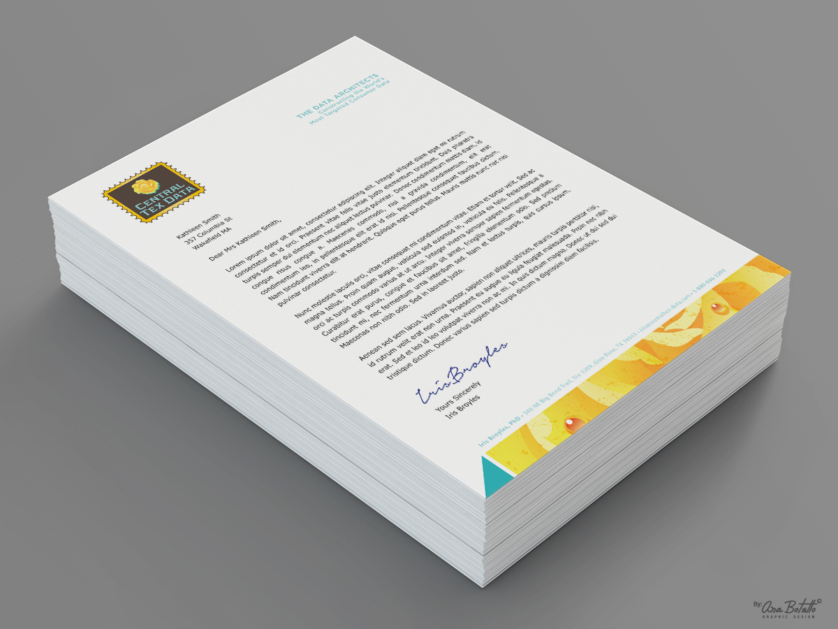 Letterhead Design by ABGraphicDesign for Centraltex Data | Design #3101202