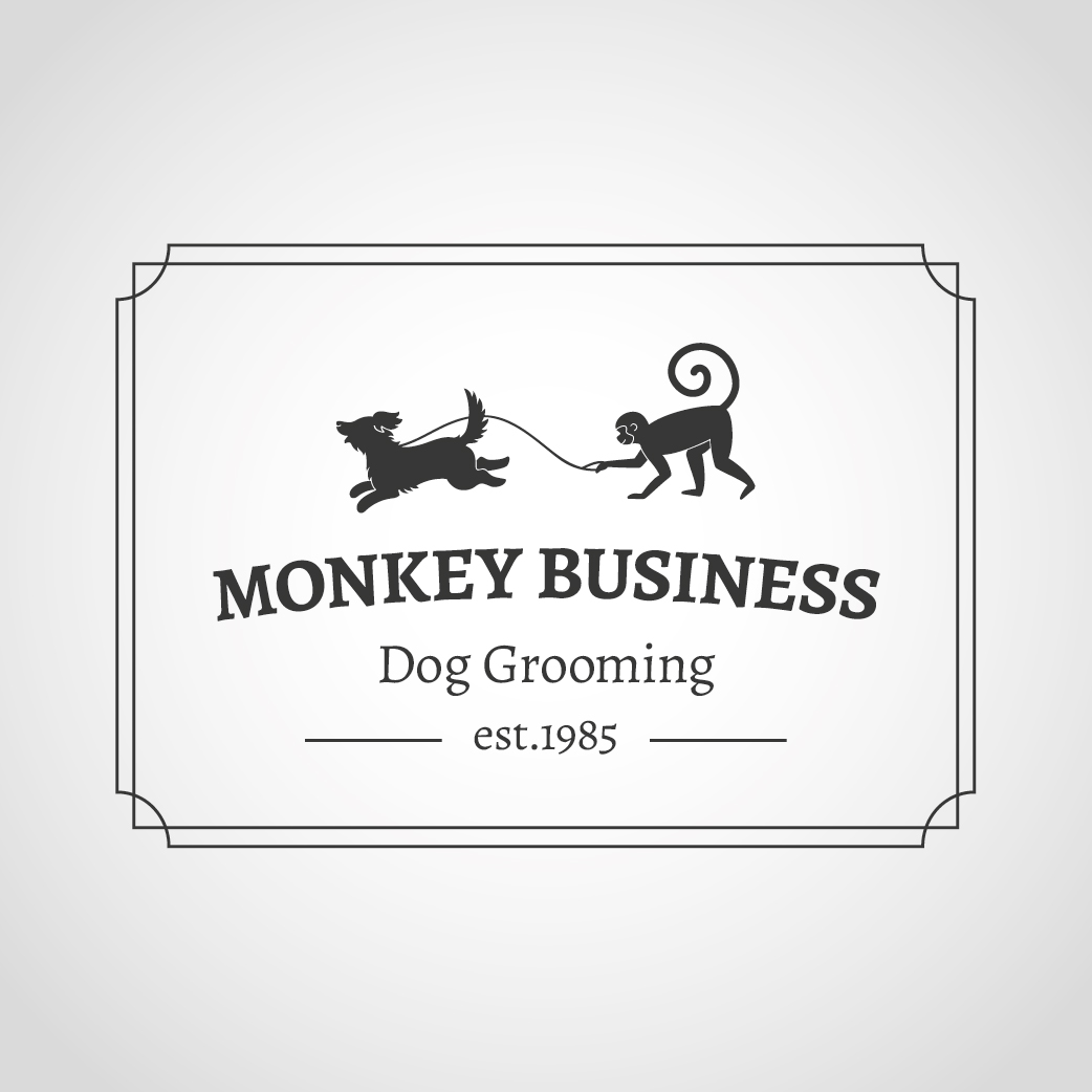 Logo Design by Irina Makedonska for MONKEY BUSINESS DOG GROOMING | Design #26220838
