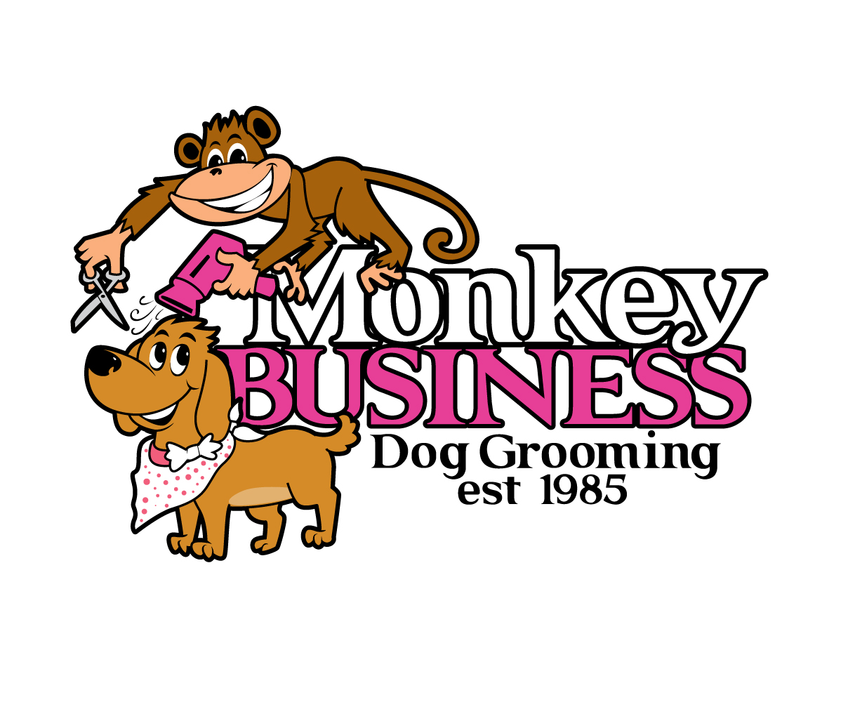 Diseño de Logo por blue eye para MONKEY BUSINESS DOG GROOMING | Diseño: #26208710