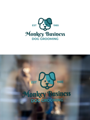 Diseño de Logo por Arun 25 para MONKEY BUSINESS DOG GROOMING | Diseño: #26206633