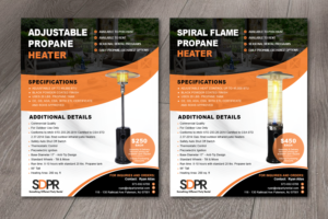 Heater product information sheets | Flyer-Design von alex989