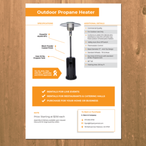 Heater product information sheets | Flyer-Design von MNM