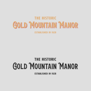 Logo Design by thedriftshop for Gold Mountain Manor | Design: #26383749