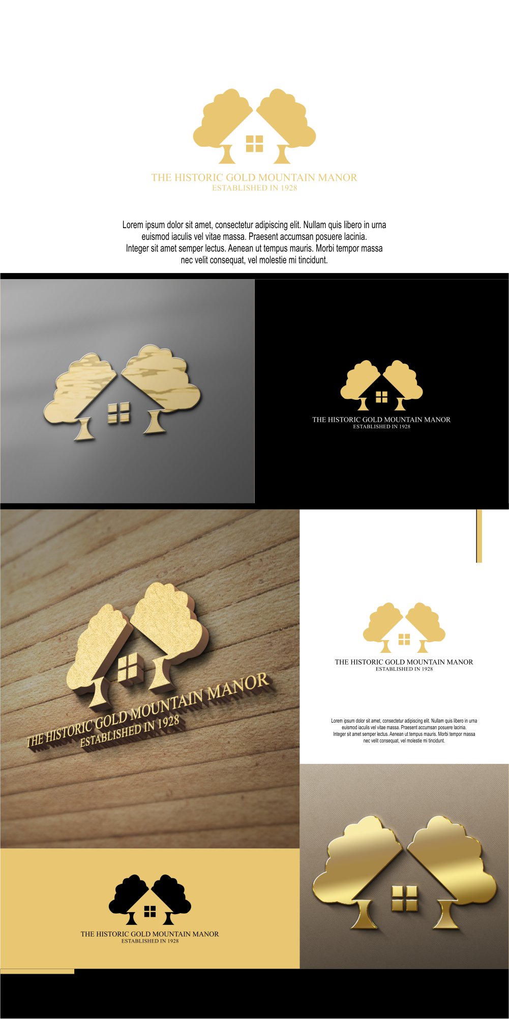 Logo Design by Javier Ivan Zamorano for Gold Mountain Manor | Design #26232321