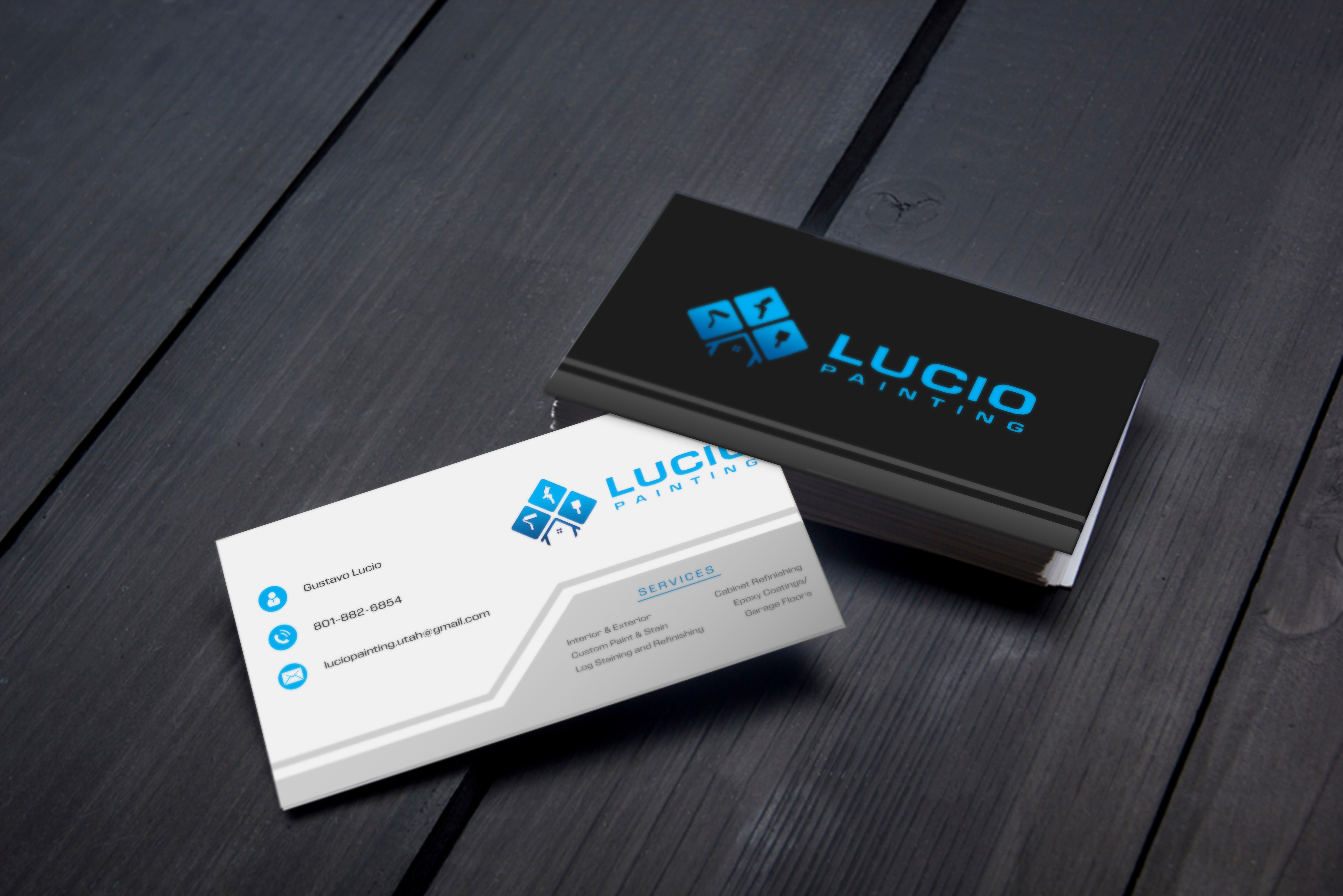 Business Card Design by Wolfheart for Lucio Painting LLC | Design #26212926
