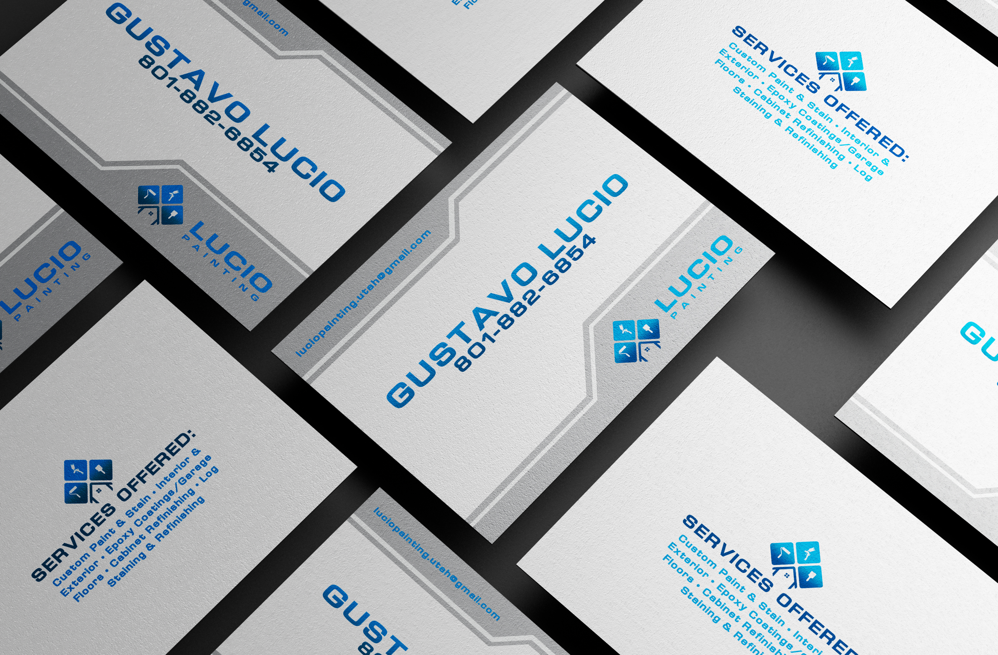 Business Card Design by Disenio Workz for Lucio Painting LLC | Design #26211386