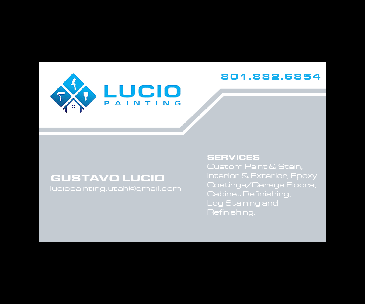 Business Card Design by Andrés Sebastián for Lucio Painting LLC | Design #26208596