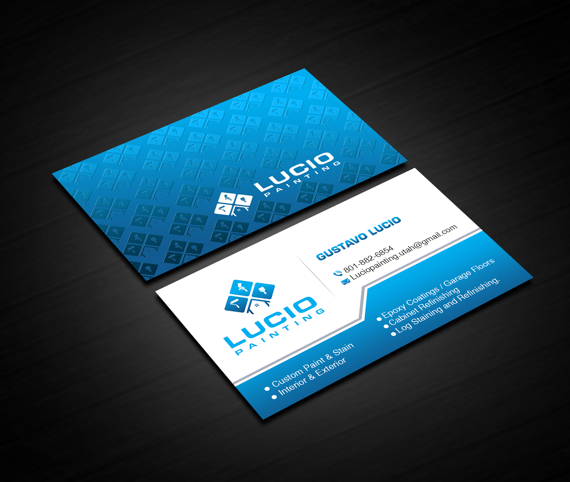Business Card Design by Creations Box 2015 for Lucio Painting LLC | Design #26212455