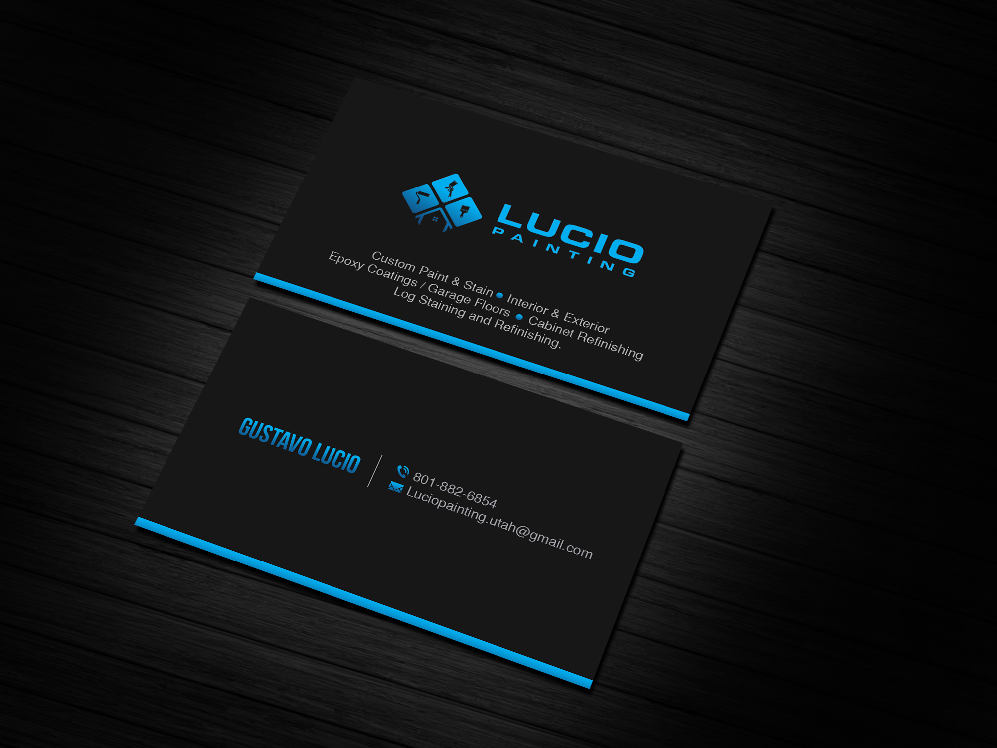 Business Card Design by Creations Box 2015 for Lucio Painting LLC | Design #26213322