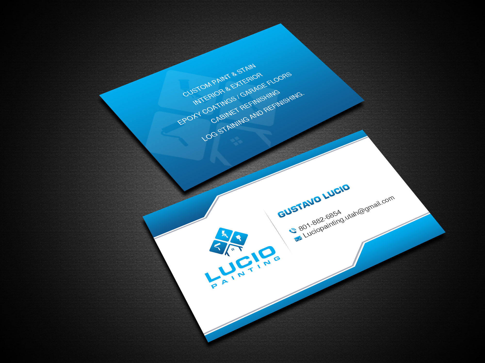 Business Card Design by Creations Box 2015 for Lucio Painting LLC | Design #26213331