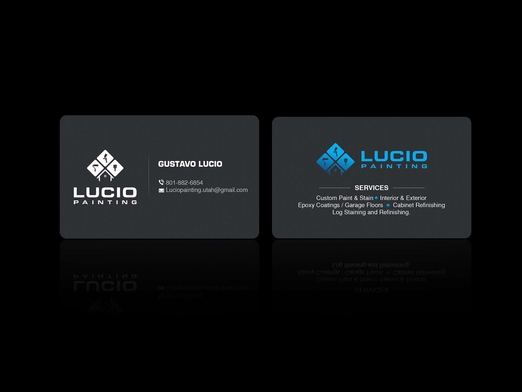 Business Card Design by Creations Box 2015 for Lucio Painting LLC | Design #26213340