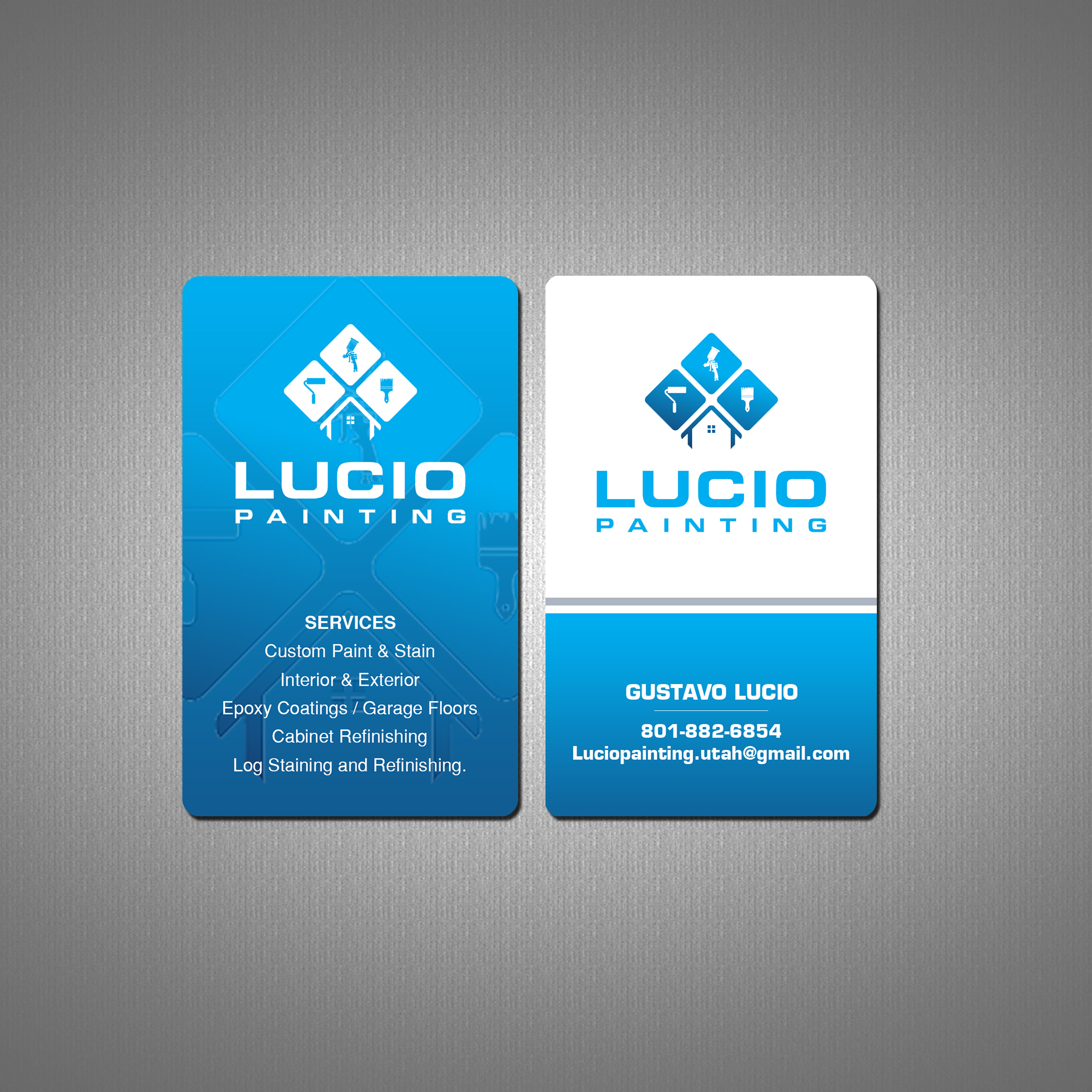 Business Card Design by Creations Box 2015 for Lucio Painting LLC | Design #26213343