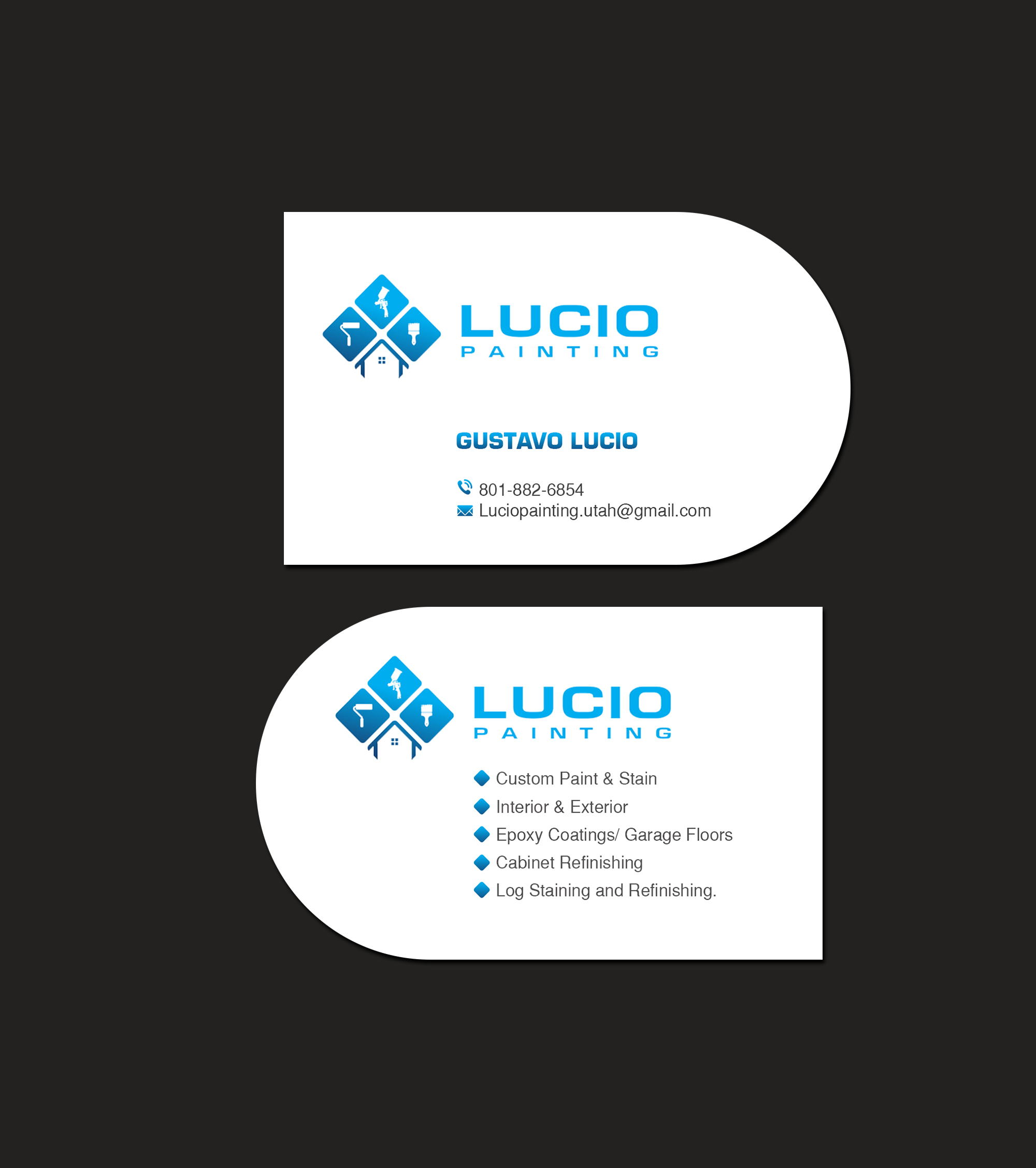 Business Card Design by Creations Box 2015 for Lucio Painting LLC | Design #26213359
