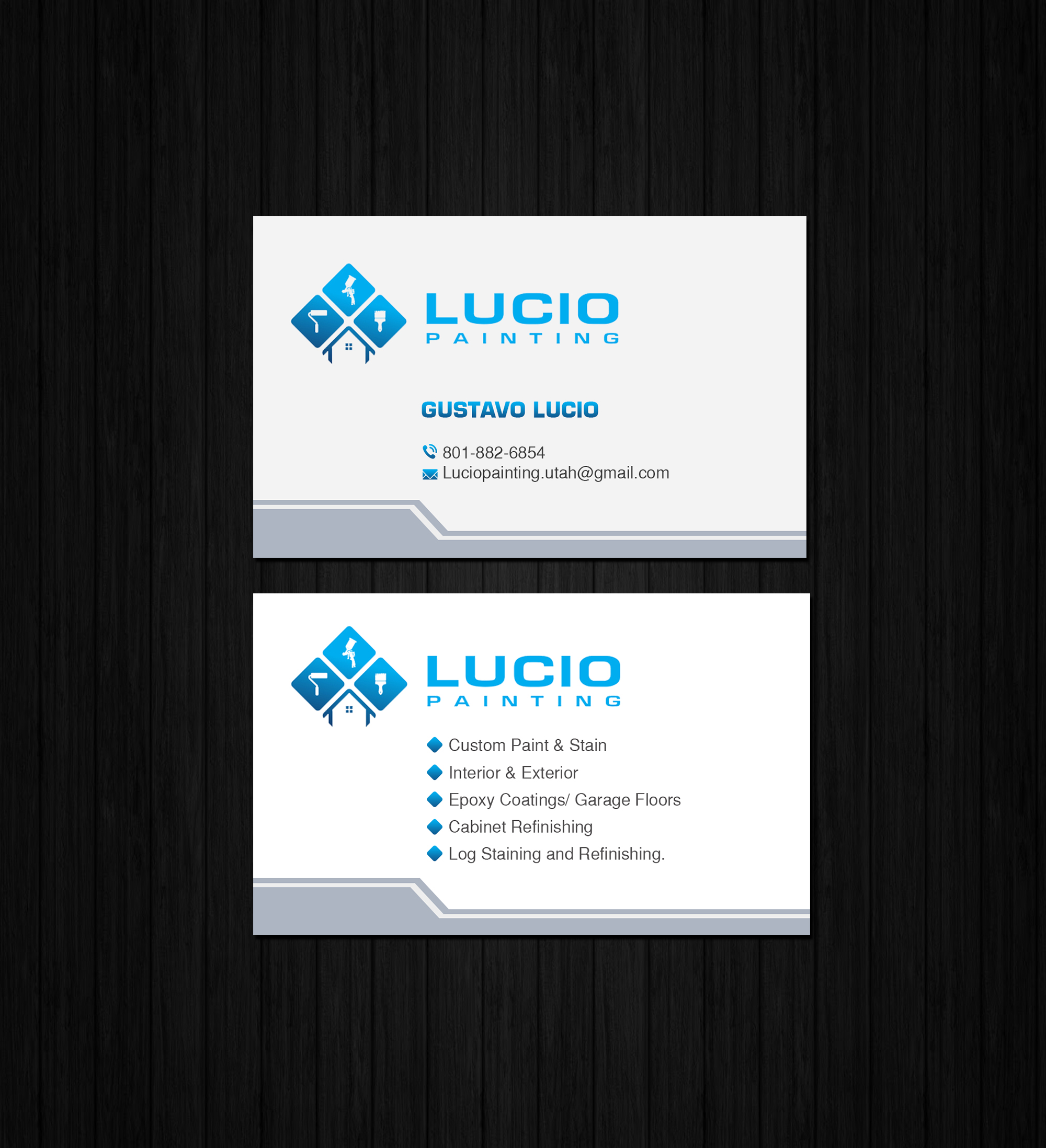 Business Card Design by Creations Box 2015 for Lucio Painting LLC | Design #26213360