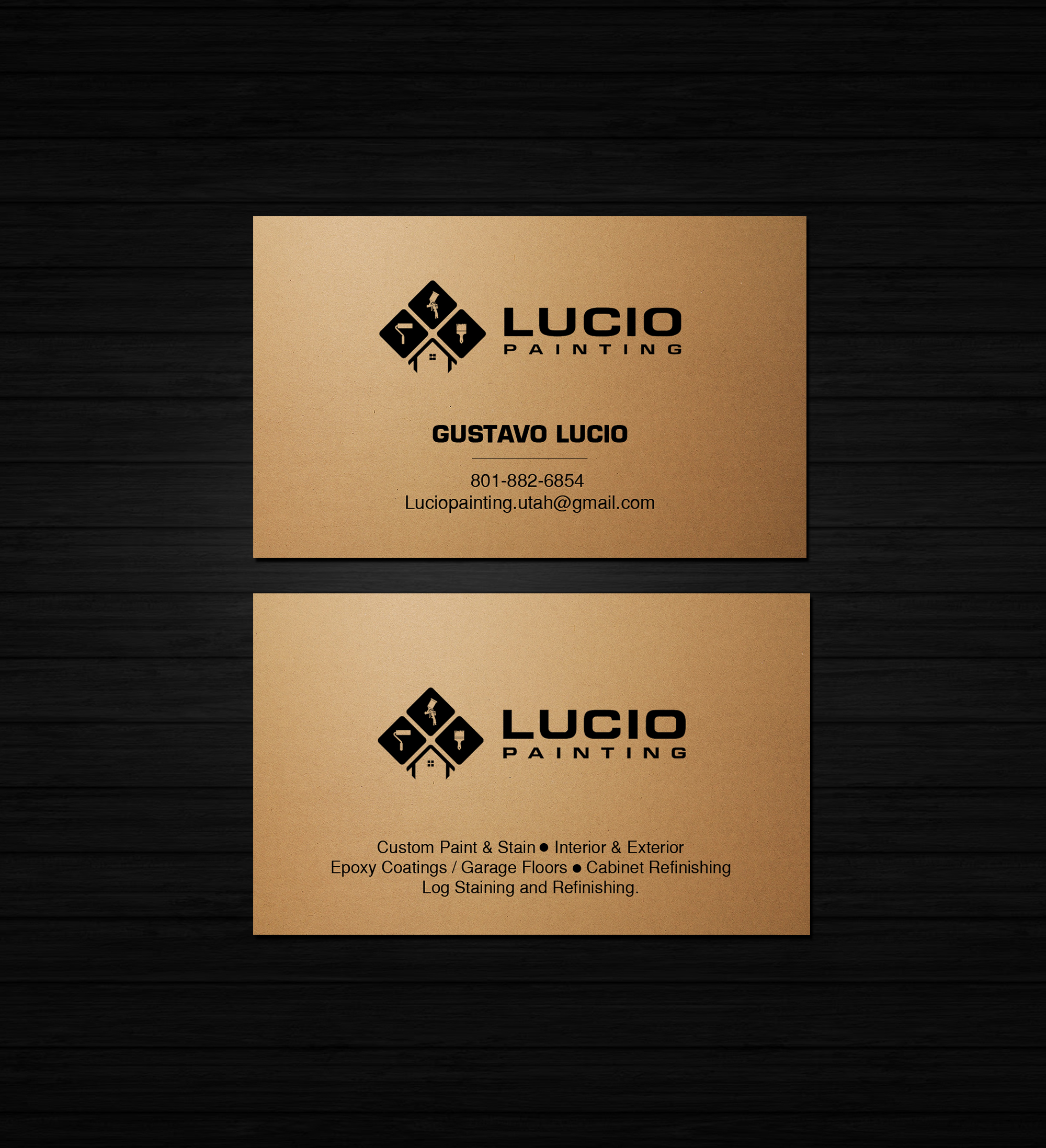 Design de Carte de Visite par Creations Box 2015 pour Lucio Painting LLC | Design #26213361