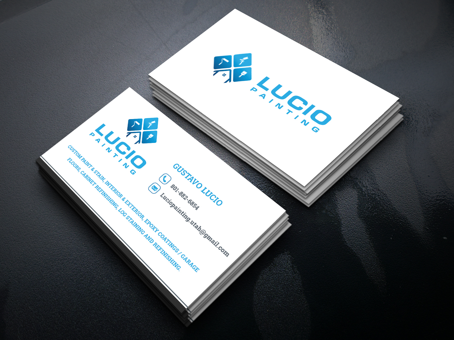 Business Card Design by websketchworld for Lucio Painting LLC | Design #26209174