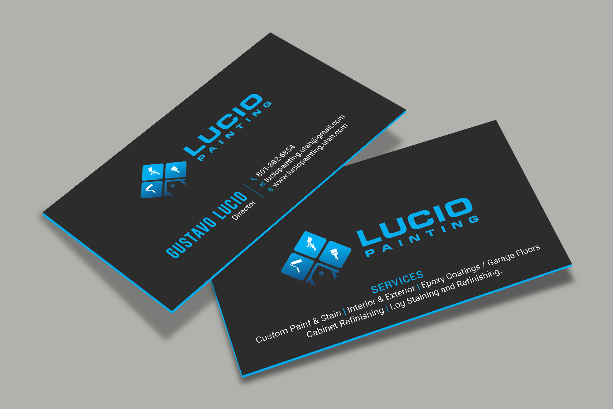 Business Card Design by Tripti Ranjan Gain for Lucio Painting LLC | Design #26211559