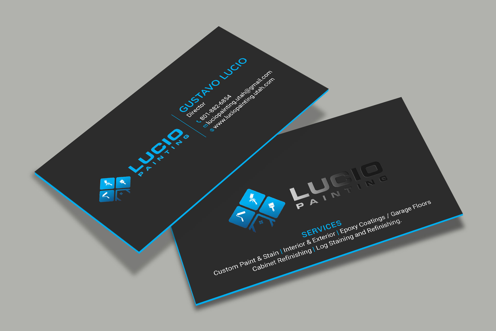 Business Card Design by Tripti Ranjan Gain for Lucio Painting LLC | Design #26211560