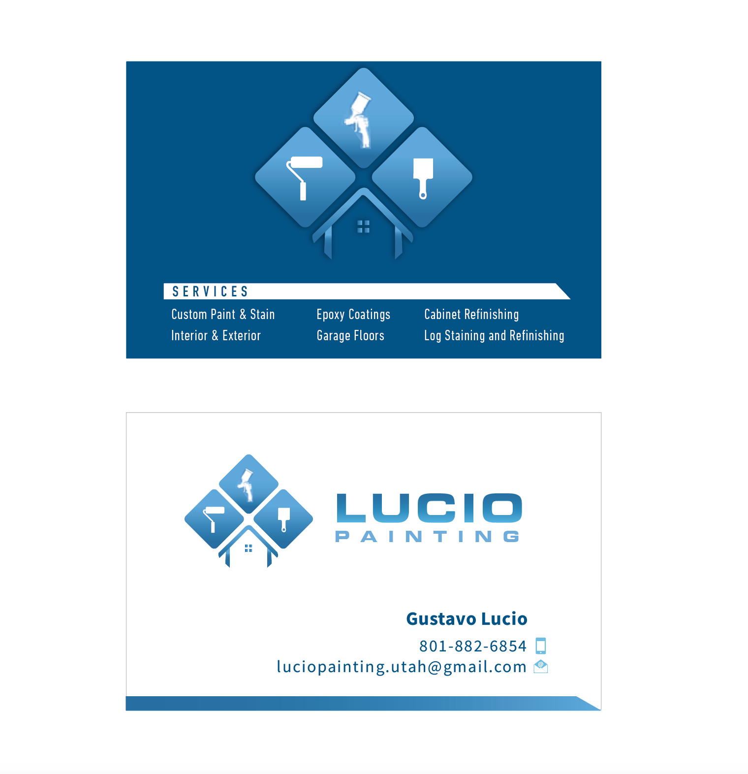 Business Card Design by maty 2 for Lucio Painting LLC | Design #26208511