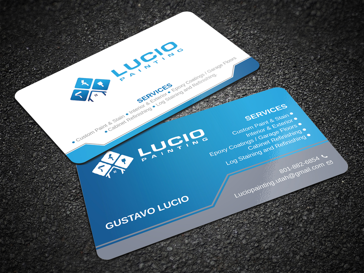 Diseño de Tarjeta de Presentación por Imagine design000 para Lucio Painting LLC | Diseño #26209352