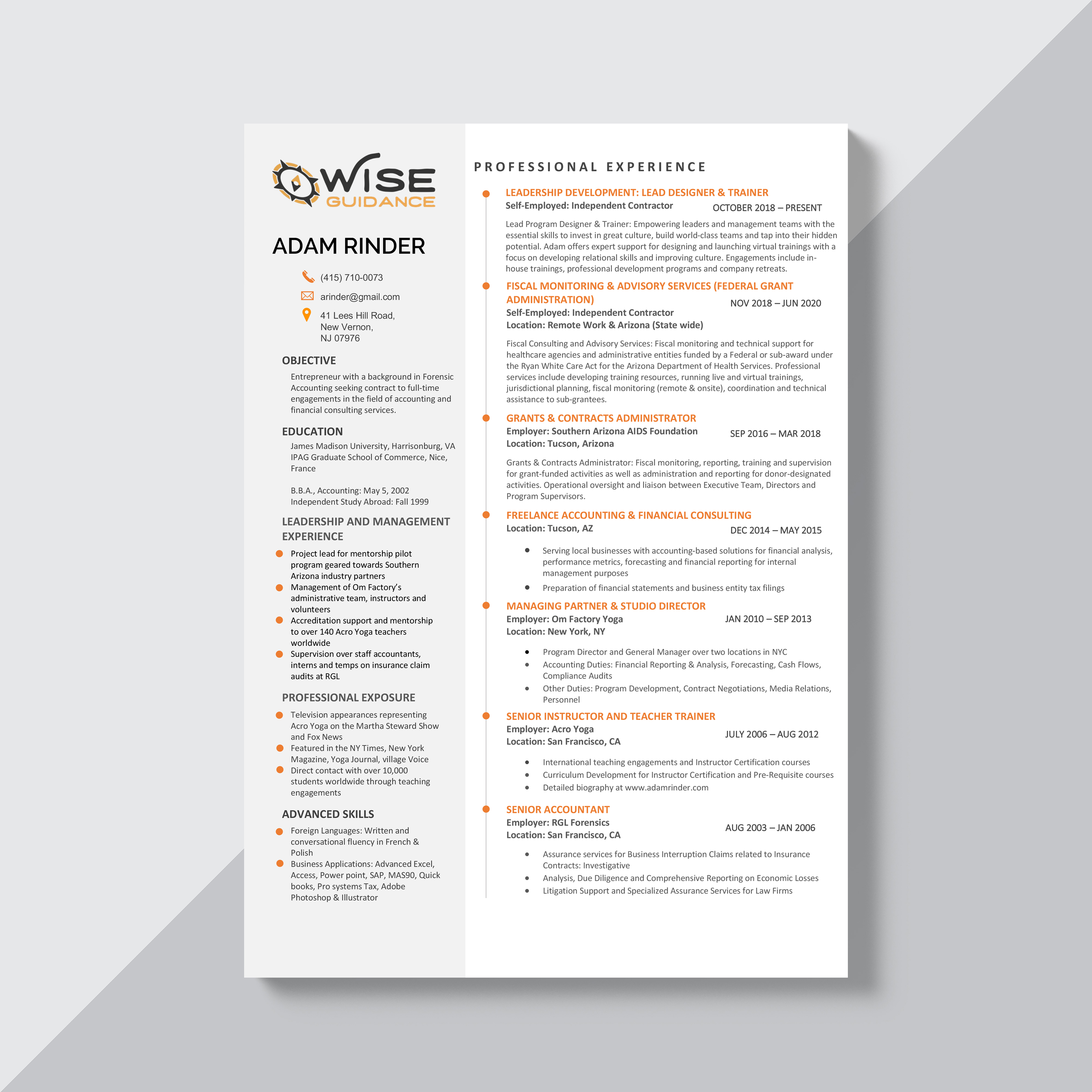 Resume Design by Riyad for this project | Design #26255355