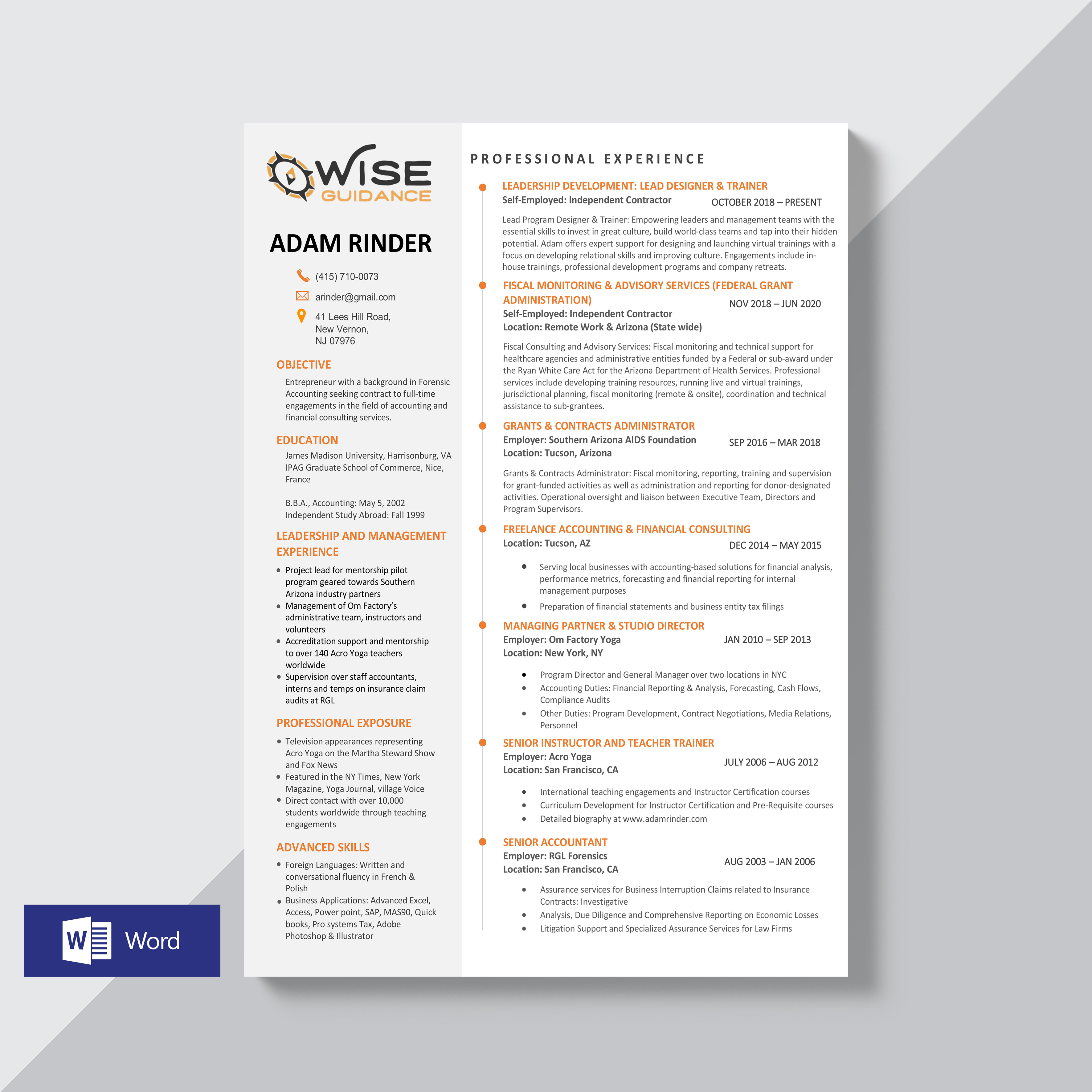 Resume Design by Riyad for this project | Design #26265481