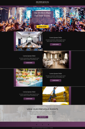 Pepperton community hall home page | Web-Design von wolf