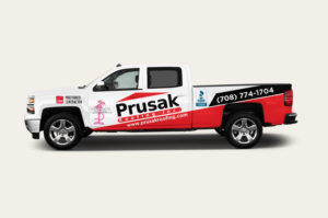 Prusak Roofing Commercial Truck Wrap | Car Wrap Design by Adi Saos