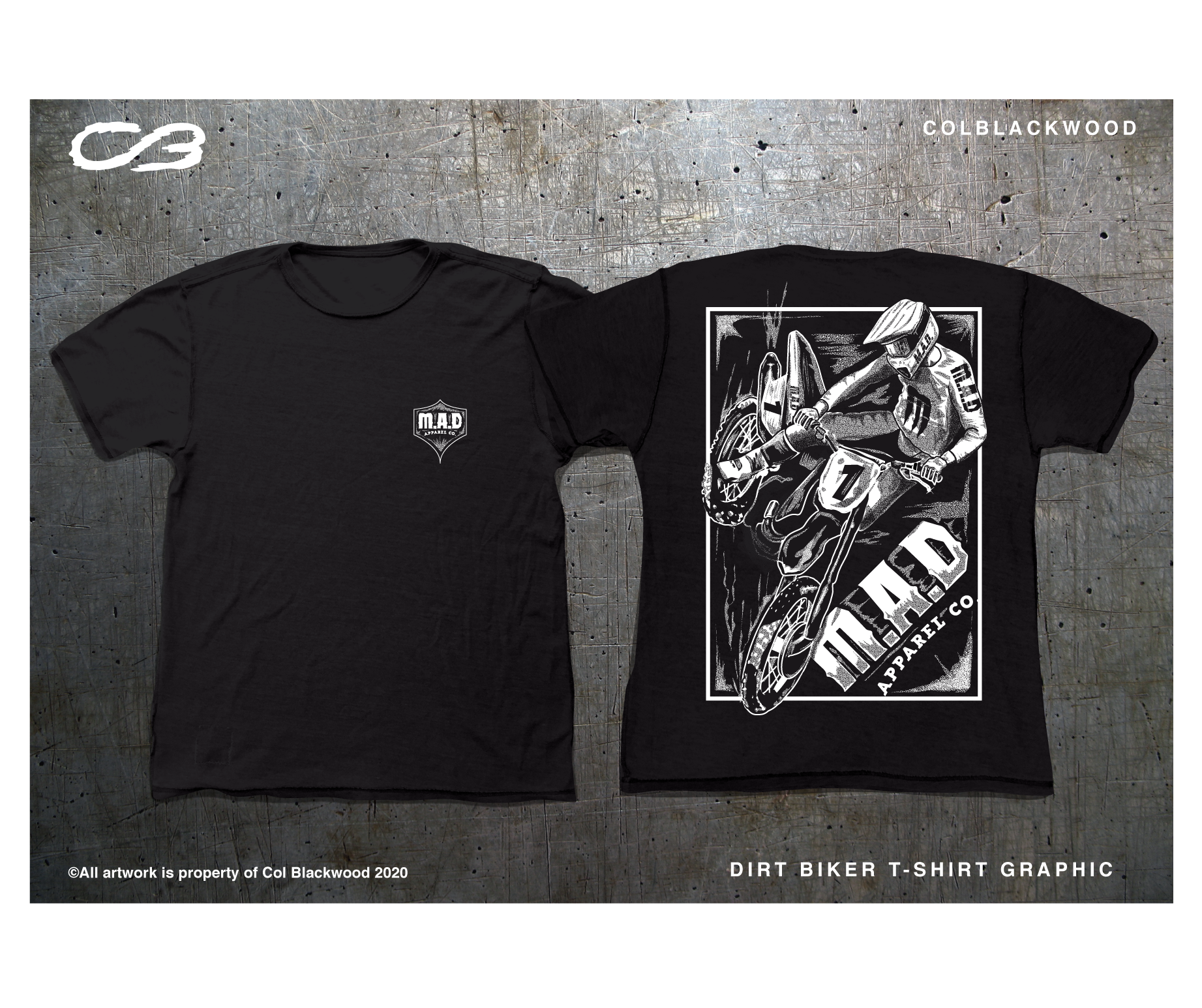 T-shirt Design by Col 3 for MAD Apparel Co. | Design #26257641